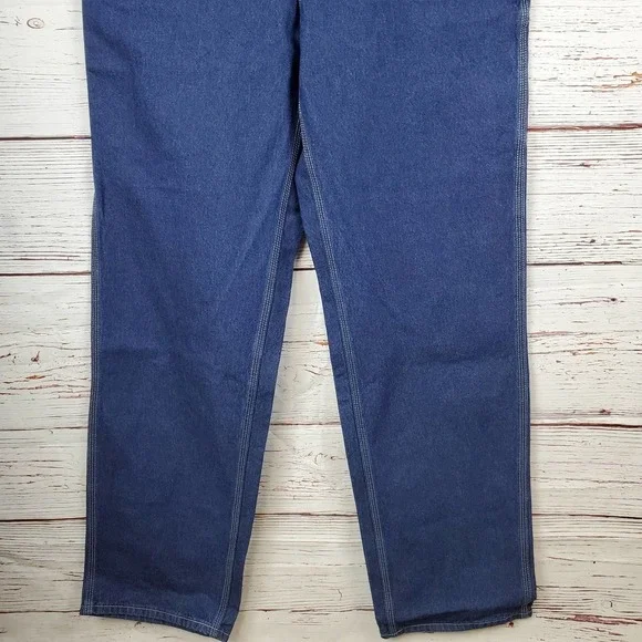 Carhartt Loose Original Fit Straight Leg Work Dungaree Men 38X36 Blue B13DST NWT - Picture 3 of 9